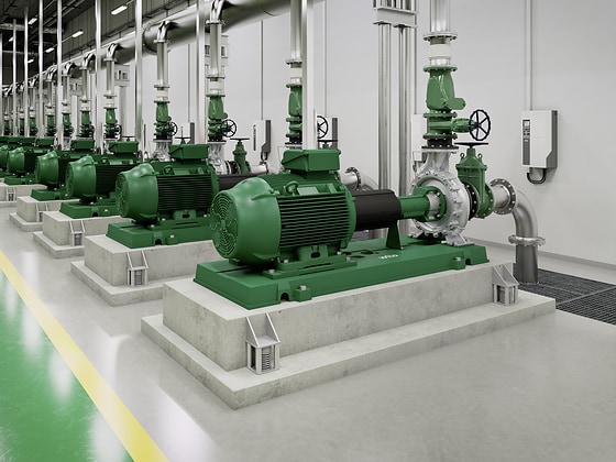 Close coupled centrifugal pump for industrial fluid handling
