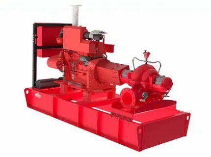 Wilo Mather Platt fire fighting centrifugal pump for industrial fire protection systems