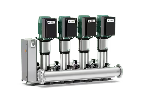 Pressure boosting system for commercial and industrial water supply