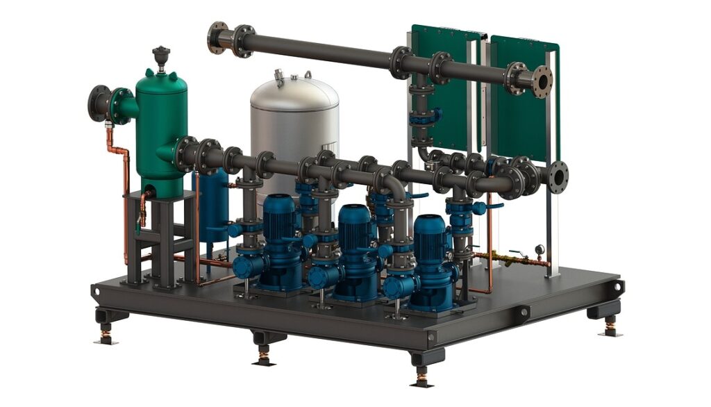 Skid mounted modular centrifugal pumping system