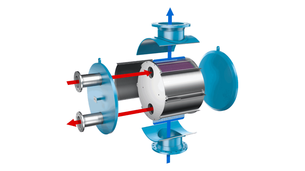 Tranter SuperMAX plate and shell heat exchanger for industrial heat transfer applications