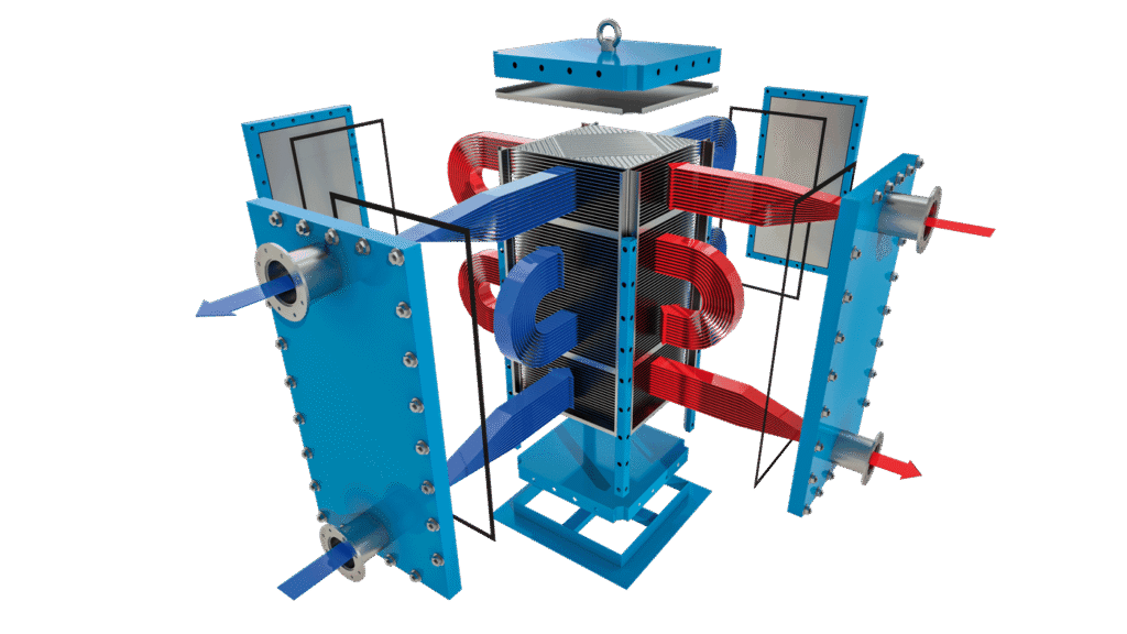 Tranter UltraMAX welded plate heat exchanger for high-pressure industrial applications